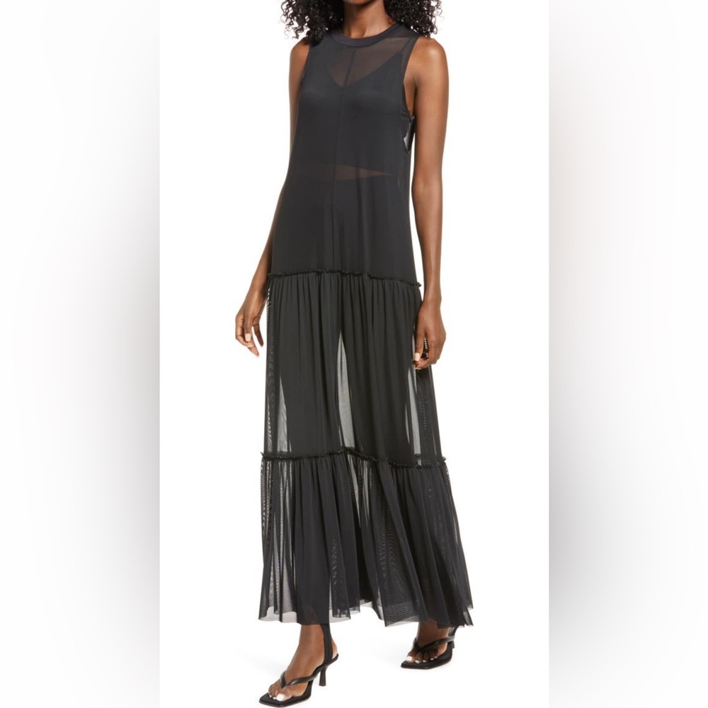 OPEN EDIT Sheer Maxi Mesh Dress Sz Small